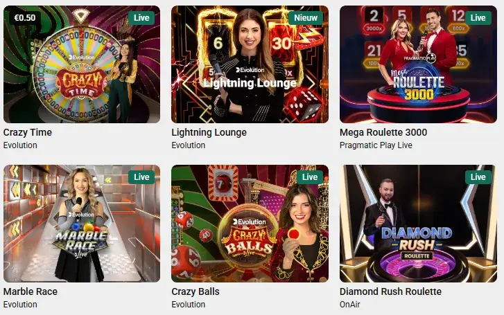 Populaire Unibet Live Games Deel 2